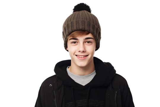 The Brown Hat Wanderer on White or PNG Transparent Background.