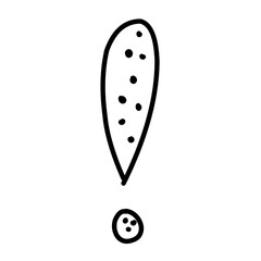Hand drawn exclamation mark