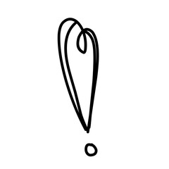 Hand drawn exclamation mark