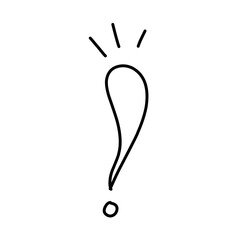 Hand drawn exclamation mark