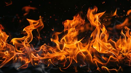 Untamed Beauty of Fiery Waves