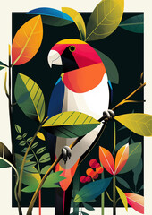 Exotic parakeet Bird background