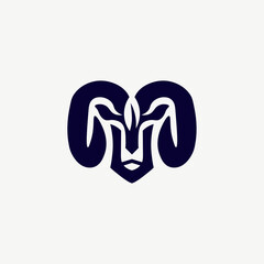 Minimalist Modern Sheep Logo Icon Vector