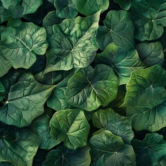 Fototapeta premium Stunning surface made of leaves with delicate veins and vibrant green color, realistic texture, high resolution, perfect for natureinspired designs