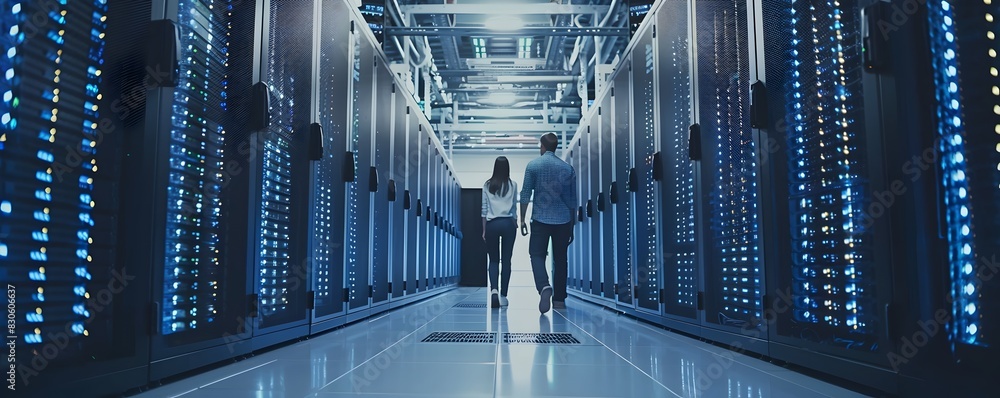 Poster it specialists troubleshooting server racks in data center for optimal solutions