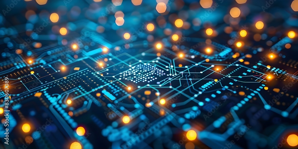 Poster exploring the digital frontier networking communication and technology innovations for business grow