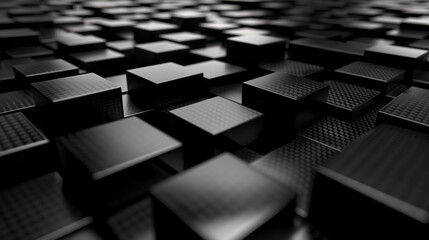 Obraz premium abstract background with carbon fiber cubes modern 3d wallpaper, business background 