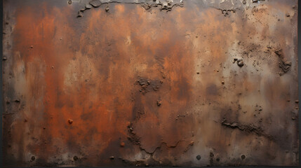 Naklejka premium Digital rusted old painted metal sheet graphics poster background