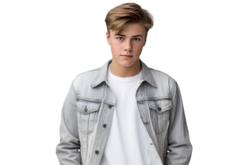 Denim Dreams on White or PNG Transparent Background.