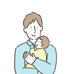 子育てをするお父さん