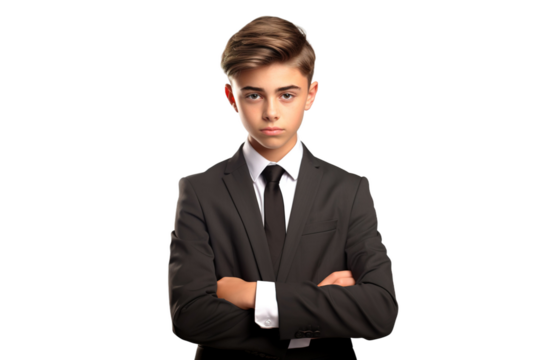 The Poised Executive on White or PNG Transparent Background. - Powered by Adobe