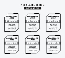Neck Label Clothing Tag Template Concept Vector or EPS
