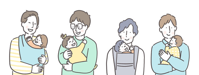 子育てをするお父さん