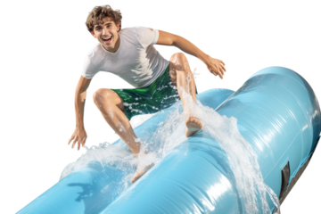 Spiraling Through the Aqua Abyss on White or PNG Transparent Background.