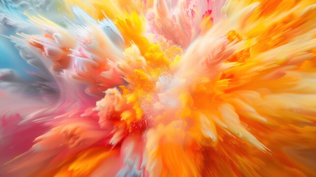 Ecstatic Ecstasy: Capture a composition of frenetic lines and explosive bursts of color, conveying the euphoria and abandon of ecstatic emotion.