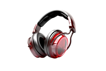 Harmony of Scarlet and Ebony on White or PNG Transparent Background.