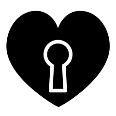 heart locked glyph style