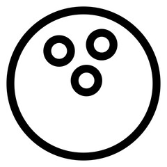 bowling line icon vector illustration  isolated on white background