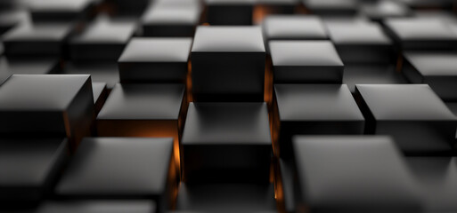 Obraz premium abstract background with carbon fiber cubes modern 3d wallpaper, business background 