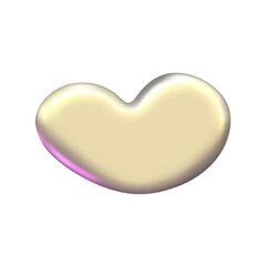 Chrome 3d silver metal element. Silver and pink holographic shape. 3d chrome vector for futuristic and 90s design