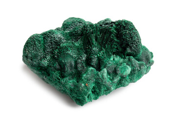 Raw silky malachite - collection and magic concept. Manually taken photo, selective focus, isolated...