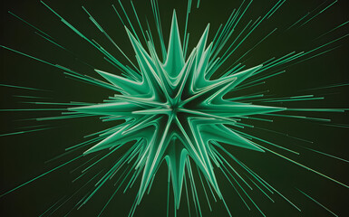 green star burst andabstract background with stars