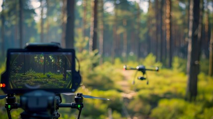 Forestry Forestry technicians use drones equipped with advanced sensors to monitor forest health