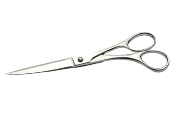 The Scissors Silhouette on White or PNG Transparent Background.