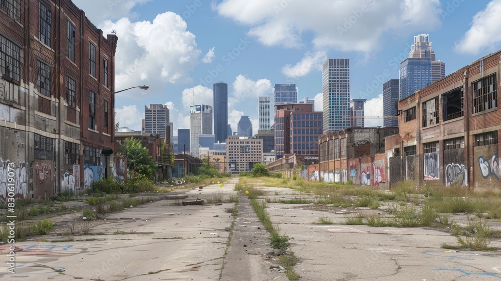 Poster sustainable urban redevelopment: document urban redevelopment projects that repurpose brownfield sit