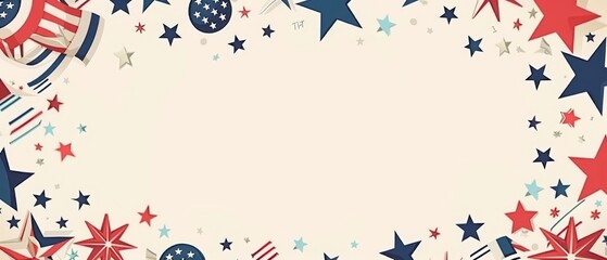 Obraz premium Illustration cards blank template for text of Memorial Day Sale