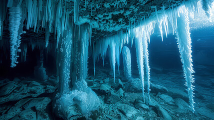 Brinicle Ice Stalactites - Ice fingers of death