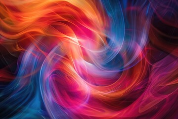 Obraz premium Light painting of swirling colors representing the different hues of gemstones, creating an abstract
