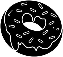 food illustration chocolate silhouette bakery logo doughnut icon indonesia outline dessert cream donut sugar cake biscuit vanilla snack breakfast shape background nut glaze for vector graphic