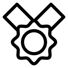 medal line icon vector illustration  isolated on white background