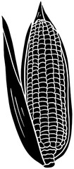 corn illustration food silhouette mexican logo tree icon stick outline snack cob hot leaves leaf fried yellow roasted grilled shape mayo corncob street for vector graphic background