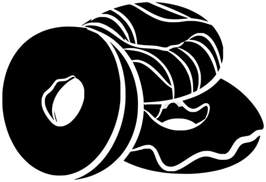 recommend clip art: food illustration chocolate silhouette bakery logo doughnut icon indonesia outline dessert cream donut sugar cake biscuit vanilla snack breakfast shape background nut glaze for vector graphic