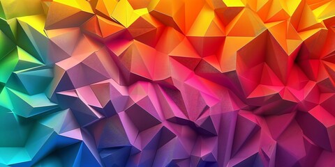 Obraz premium colorful gradient design background, geometric polygonal modernism in rainbow colors