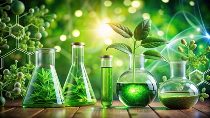 An abstract image showcasing the principles of green chemistry for sustainability in 2023