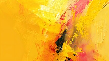 Abstract Yellow and Pink Brush Strokes