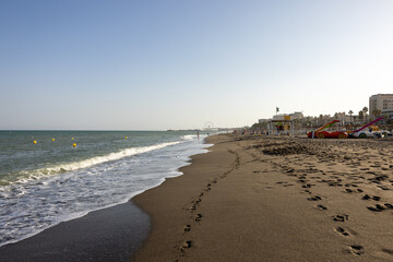  La Carihuela beach in Torremolinos, Malaga, Costa del Sol, Spain