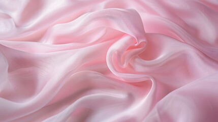 Abstract waves of soft pink fabric creating a smooth and elegant texture.