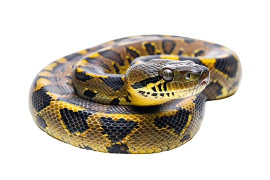 Anaconda: The Apex Predator of the Amazon Isolated on Transparent Background
