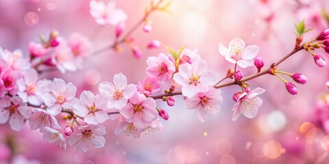 Cherry Blossom Blur: A pink and white blurred background that evokes the beauty of cherry blossoms in spring, ideal for floral and seasonal designs.
