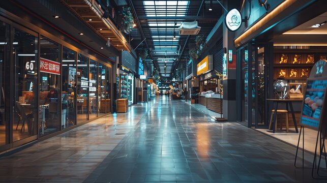 Maintain Social Distancing and Keep Your Distance 6 ft Please wait here for customer at shop, restaurant, building, hotel, shopping mall, store. Concept Keep distance in public to protect COVID-19