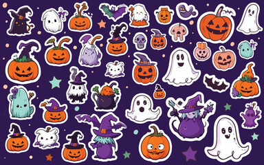 Fototapeta premium Halloween Sticker set 