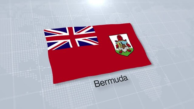 Bermuda flag presentation displayed on a clean white background