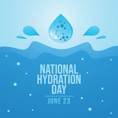 National Hydration Day vector  design template good for celebration usage. hydration vector illustration. flat design. vector eps 10.