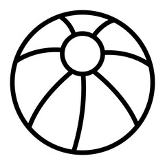 Obraz premium Ball Vector Line Icon Design