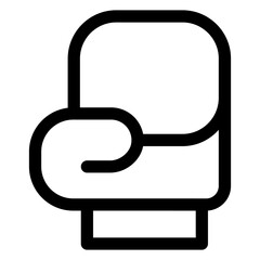 boxing glove line icon vector illustration  isolated on white background