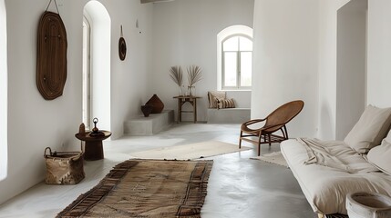 interior of a home – living room boho